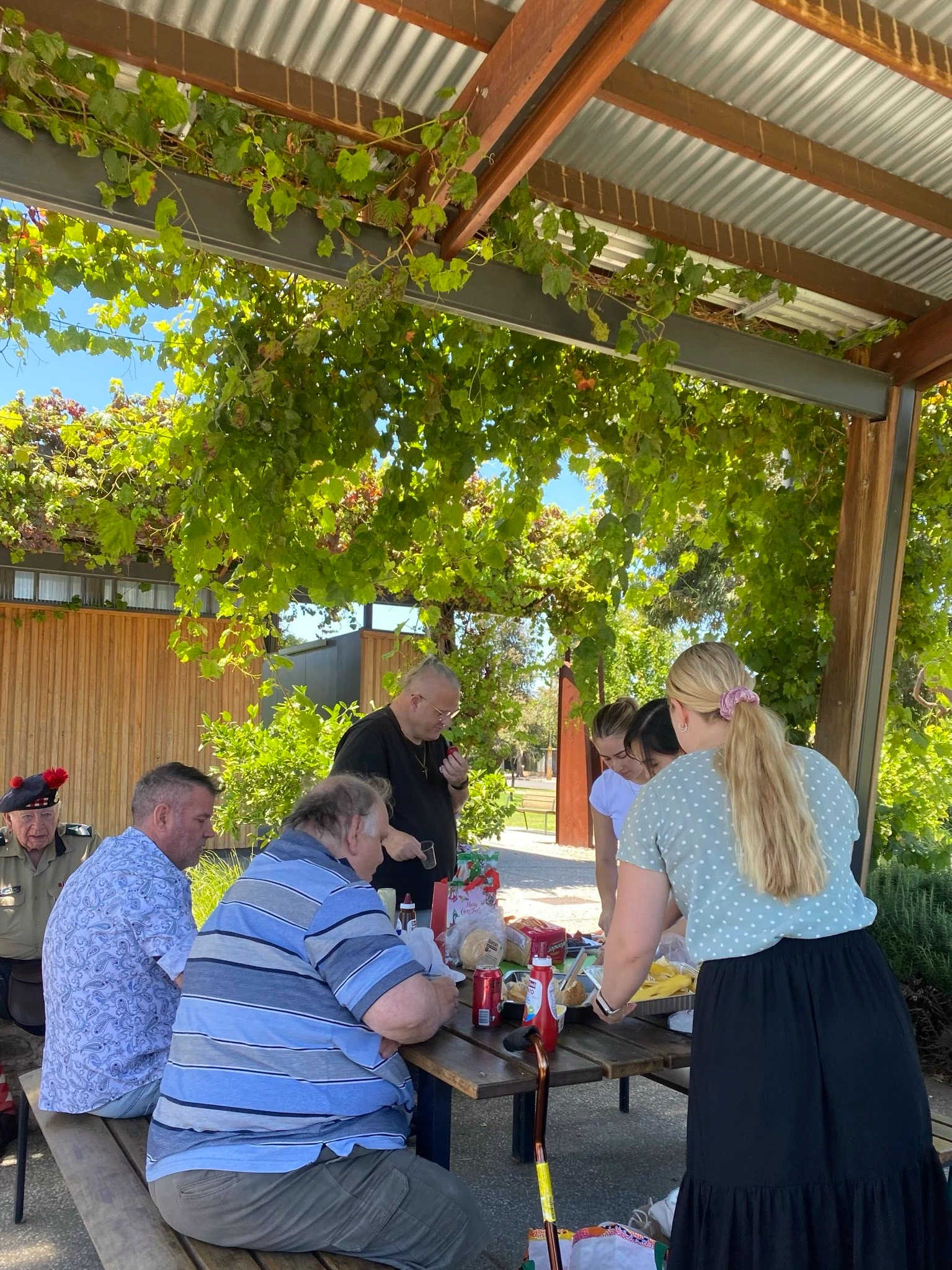 family having snack